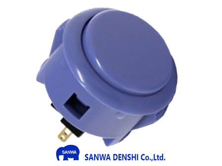  Sanwa OBSF-30 Dark Blue Snap-In Arcade Push Button