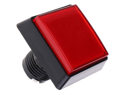 50x50mm Square HP Led Arcade Push Button Red for Arcade Pinball Game Show Quiz Cabinets etc.