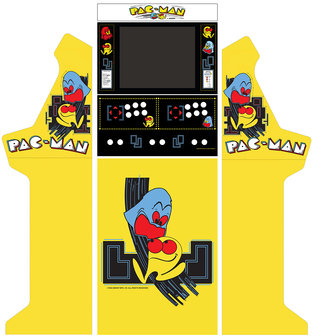  Arcade Bartop + Cadre Vinyle Autocollant Set &#039;Pac-Man&#039;