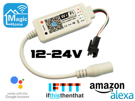Magic Home Digitale RGB WiFi Led Strip Controller 12V 24V Ondersteunt Google Assistant, Amazon Alexa en IFTTT