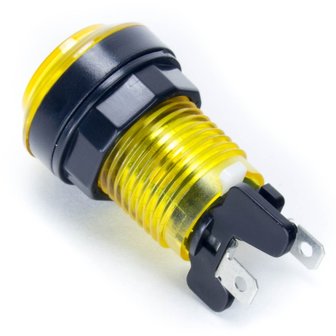 HQ Bouton Poussoir Arcade Led Transparent &#039;D&eacute;marrer&#039; Jaune