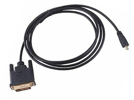 C&acirc;ble adaptateur Micro HDMI vers DVI 24 + 1Pin, 1m Raspberry Pi4 