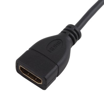 Micro HDMI Male naar HDMI Female Adapter Kabel 15cm