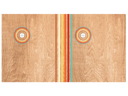   Arcade Bartop Vinyl Sticker Set &#039;Arcade Classics&#039; in Wood Look Design