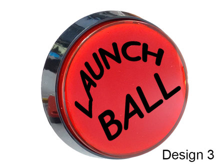  60mm HP Virtual Pinball Launch Button in Various Colors and Designs