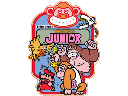 2x Donkey Kong Jr. XL Side Art Vinyl Sticker Set 49x37cm