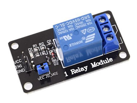 1 kanaals 5V Relais Module Board met Optocoupler voor o.a. Arduino, Raspberry Pi, Pc 