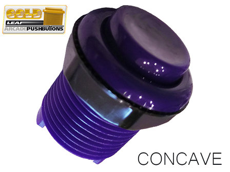 HQ Super Silent Concave Classic Gold-Leaf Arcade Push Button Purple