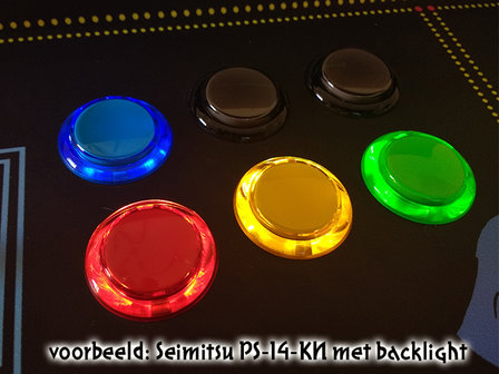  Seimitsu PS-14-KN Lime 30mm Transparent Arcade Push Button
