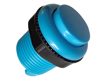 Convex Arcade Push Button with Built-in Microswitch, Blue