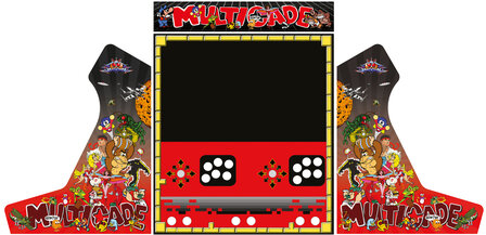 Arcade Bartop Vinyl Sticker Set &#039;Multicade Red&#039;