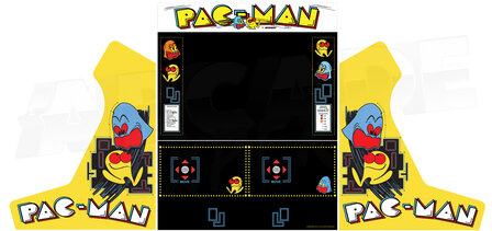 Arcade Bartop Vinyl Stickerset &#039;Pac-Man&#039; 