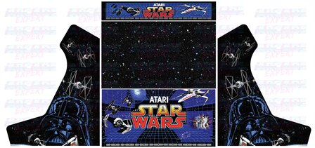 Arcade Bartop + Onderstel Vinyl Stickerset &#039;Star Wars&#039;  
