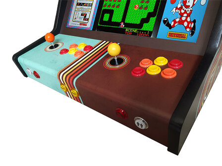 Premium Arcade Classics WBE Arcade Bartop avec syst&egrave;me de jeu multiplateforme
