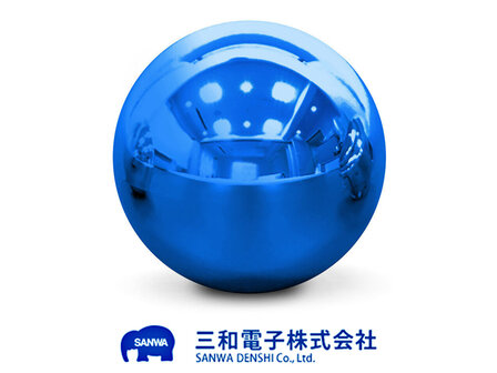 Sanwa LB-35 Joystick Balltop Lever &#039;Chrome Blue&#039;
