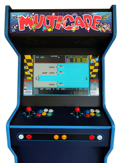 2-Player Almighty &#039;Multicade Deep Blue&#039; Upright Arcade Cabinet 