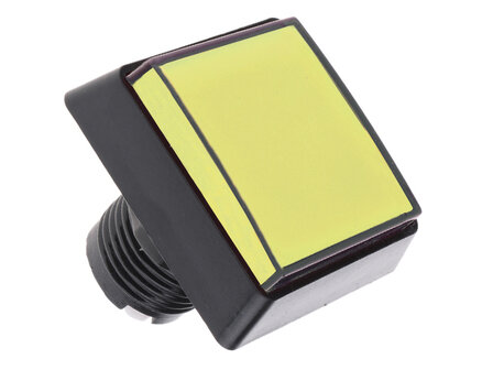 50x50mm Square High Profile Led Arcade Push Button Yellow 