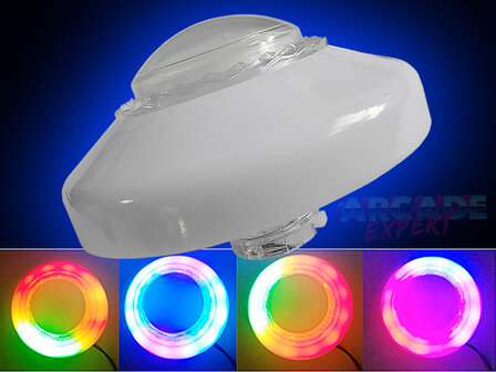 76mm Dome RGB Running Led Push Button Switch for Grab Machines, Space Slam, Fishing Game Ticket Machine, etc.
