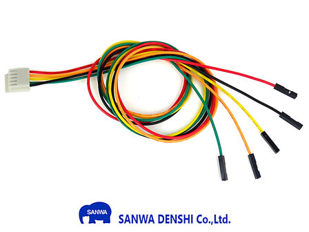 Sanwa JLF 5-Pins naar Dupont Aansluitkabel, 35cm 