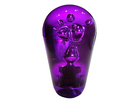 Levier de manche &agrave; balai Big Bubble Battop transparent violet