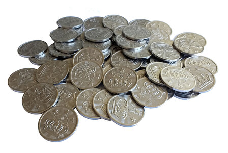 Accepteur de pi&egrave;ces de monnaie en acier inoxydable, 500 pi&egrave;ces, jetons, 25x1,8 mm