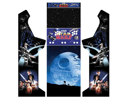 Arcade Bartop + Onderstel Vinyl Stickerset &#039;Star Wars&#039;  