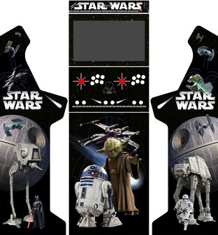 Ensemble d&#039;autocollants en vinyle Arcade Bartop + Frame &#039;Star Wars&#039; V2 