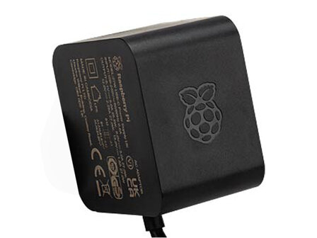 Offici&euml;le Raspberry Pi Netvoeding 5.1V / 5A / 27W / USB-C / EU 