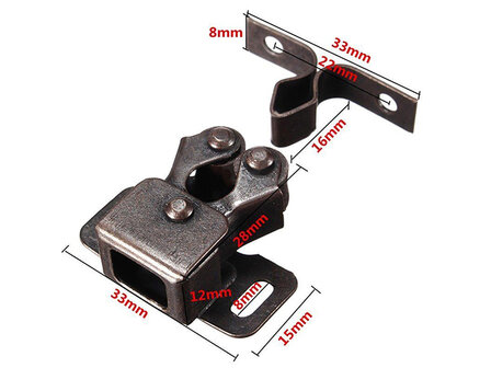 Snap Clasp with Spring-loaded Clamp Rolls , Nickel