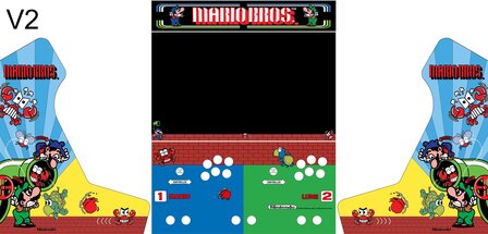 Arcade Bartop Vinyl Stickerset &#039;Mario Bros&#039; 