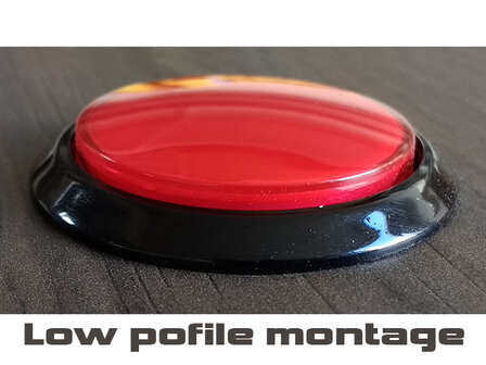 100x Assembl&eacute;e de HP / LP rouge de bouton poussoir men&eacute; convexe de 45mm pour les armoires de quiz etc. de jeu de flipper d&#039;arcade