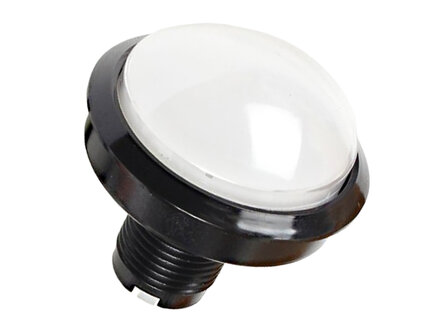 Bouton poussoir &agrave; led 60mm &agrave; profil bas, blanc