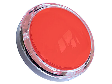 Bouton-poussoir d&#039;arcade &agrave; led convexe de 100 mm avec bord ext&eacute;rieur transparent Rouge