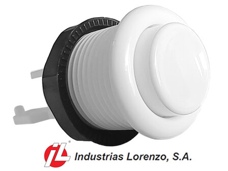 IL PSL-H Concave Classic Arcade Pushbutton Light Blanc