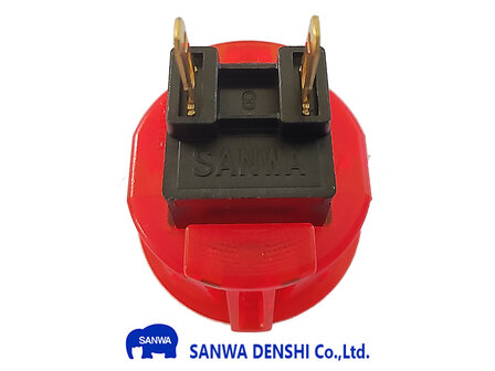 Bouton-poussoir d&#039;arcade de Rouge Sanwa OBSC-24