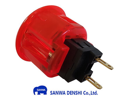 Bouton-poussoir d&#039;arcade de Rouge Sanwa OBSC-24