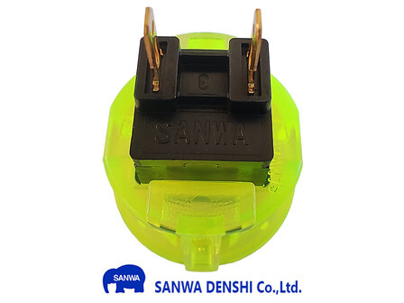  Sanwa OBSC-24 Yellow Arcade Push Button