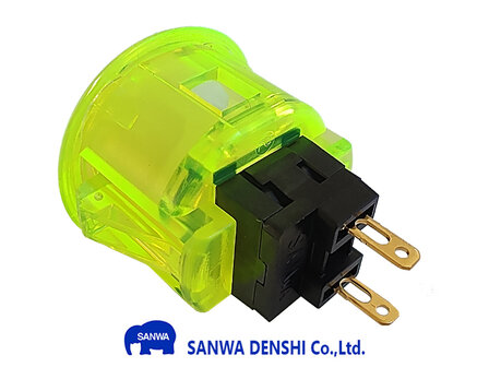  Sanwa OBSC-24 Yellow Arcade Push Button