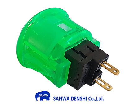  Sanwa OBSC-24 Green Arcade Push Button