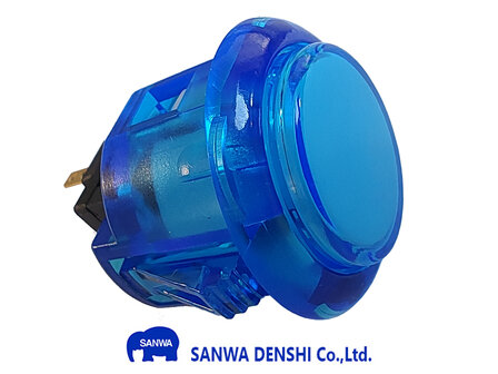  Sanwa OBSC-24 Blue Arcade Push Button