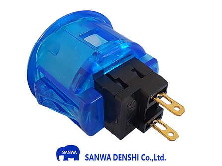  Sanwa OBSC-24 Blue Arcade Push Button