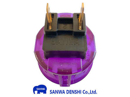  Sanwa OBSC-24 Purple Arcade Push Button