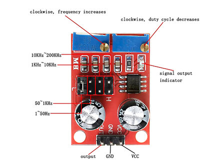 Instelbare Puls Frequentie Led Knipper Module voor 5~12V Leds