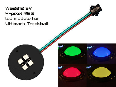 WS2812B 5V 4-pixel Digitale Verlichtingsmodule voor Ultimarc U-Trak Trackball