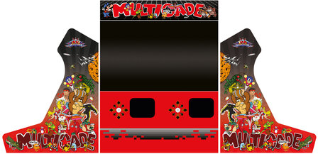 Arcade Bartop Vinyl Stickerset &#039;Multicade Red&#039; 