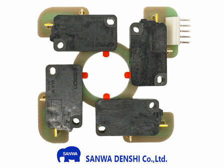 Sanwa XTP-MA Microswitch PCB voor JLX Serie Joysticks  