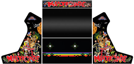 Arcade Bartop Vinyl Stickerset &#039;Multicade Black&#039; 