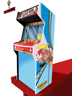 2-Player Almighty &#039;Donkey Kong&#039; Remastered Custom Upright Arcadekast TKG4 Blauw