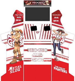 Arcade Bartop + Onderstel Vinyl Stickerset 'NEO-GEO Red' 