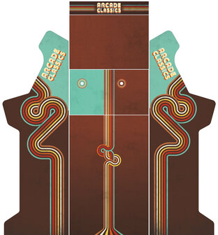 Arcade Bartop + Onderstel Vinyl Stickerset 'Arcade Classics' Design